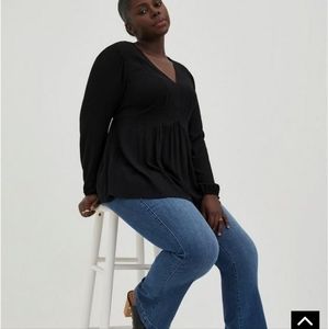 Torrid Babydoll Rayon Crepe Top